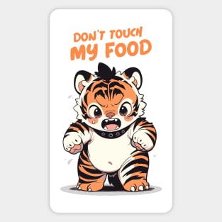 Don't Touch My Food! Tiger Cub. Pet Blanket Magnet